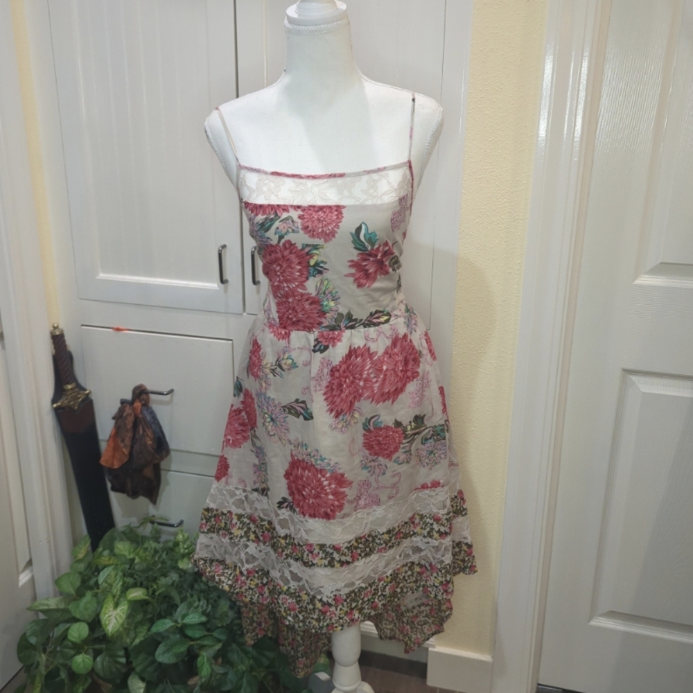 Band of Gypsies Multicolor Floral Smocked Dress